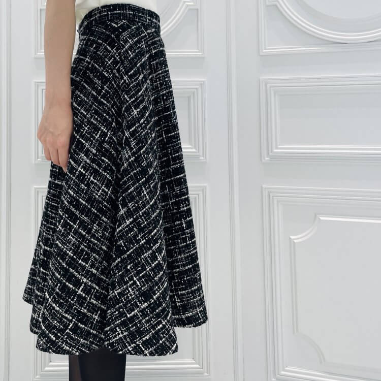 新作入荷情報〈オリジナルツイードチェックフレアスカート〉 | m-i-d