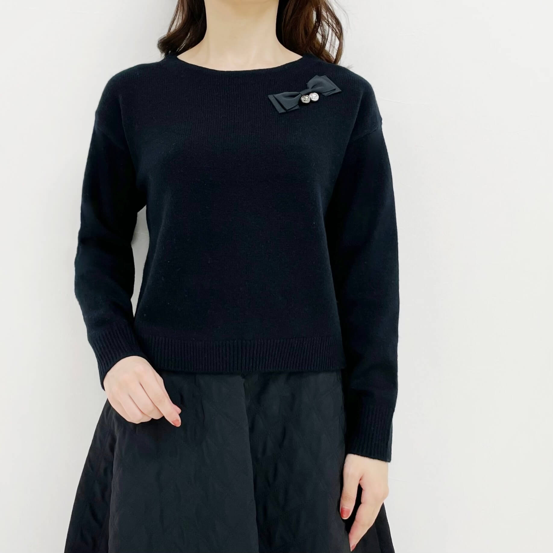 新作入荷情報〈ウールカシミヤボウタイロングニット〉 | m-i-d