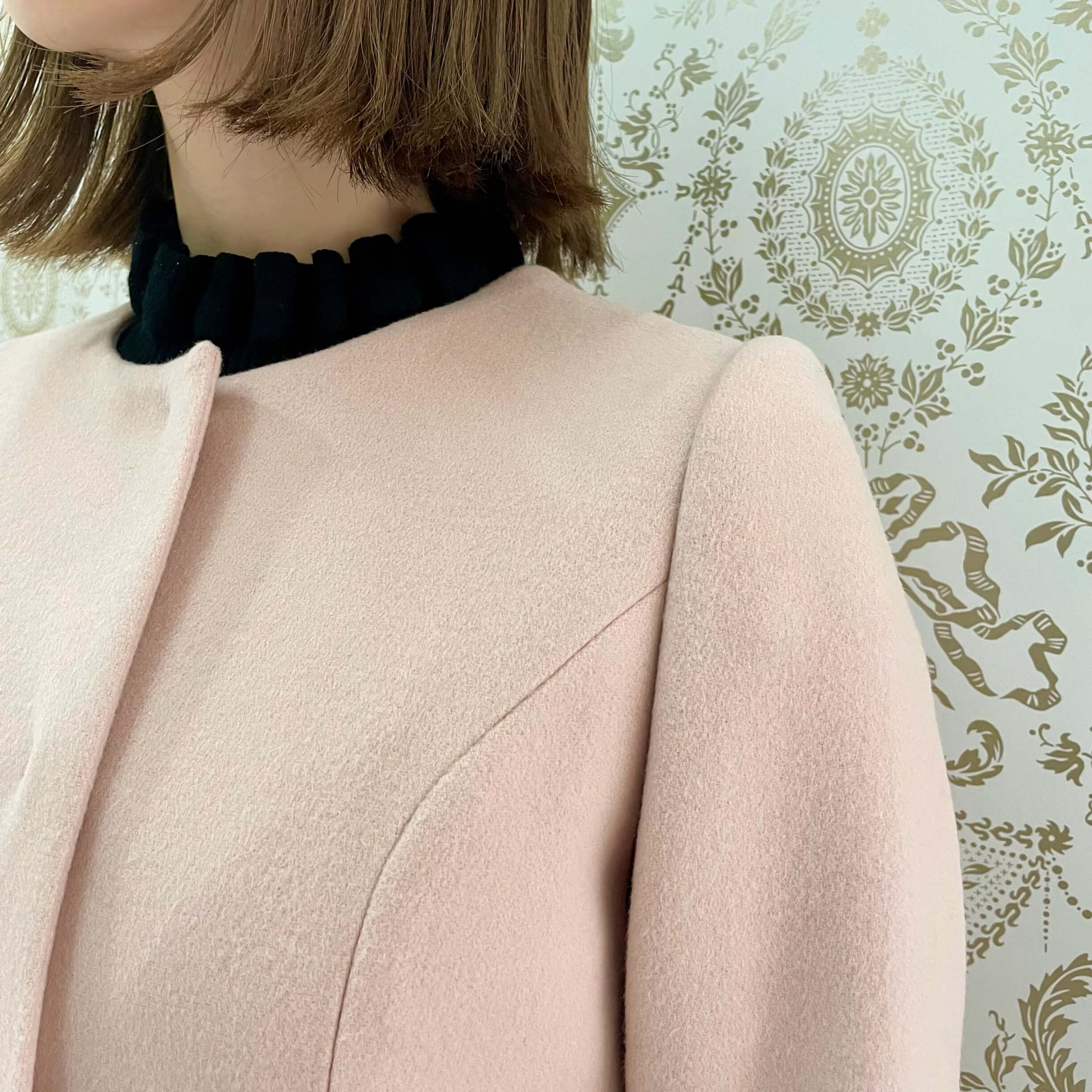 アベニールエトワール　ツイードコート36 ピンク 華やかピンクコートが主役♡冬の愛されコーデ＠ジェイアール