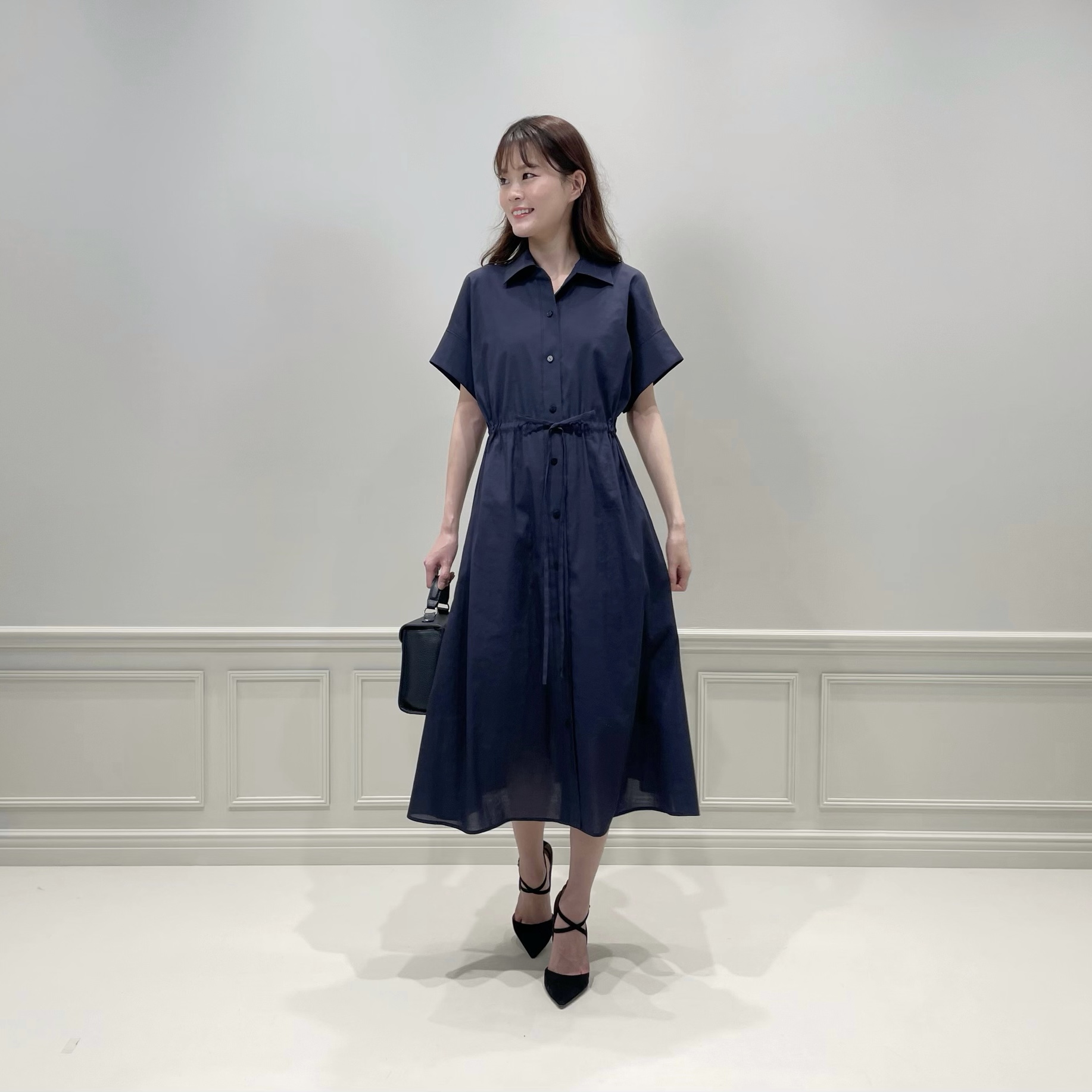 素敵 ワンピース ボーダー デイリーにも シャツワンピ 27CE88A9-F385-4F85-B4ED-