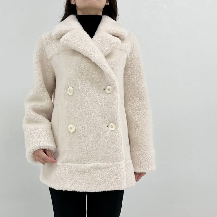 新作入荷情報〈ウール混フェイクボアミドルコート〉 | m-i-d