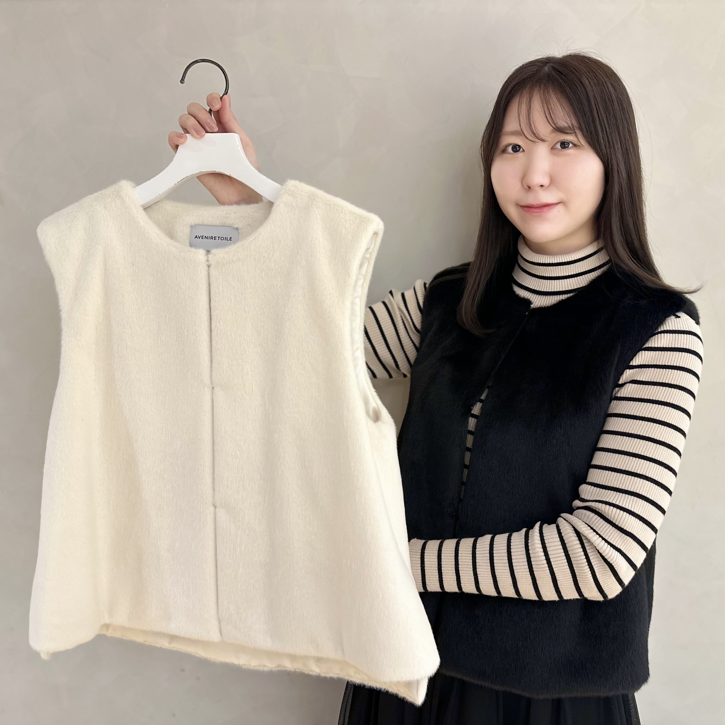 今週末の要CHECKアイテム！ /エコファーショートジレ＠銀座三越店