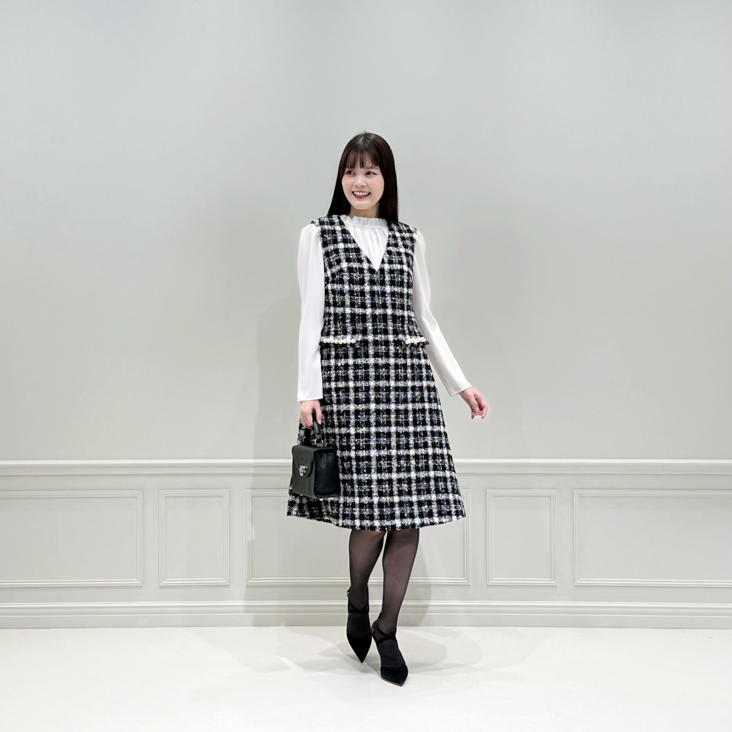 インスタライブ着用】新作オリジナルツイードワンピ / PRスタッフ