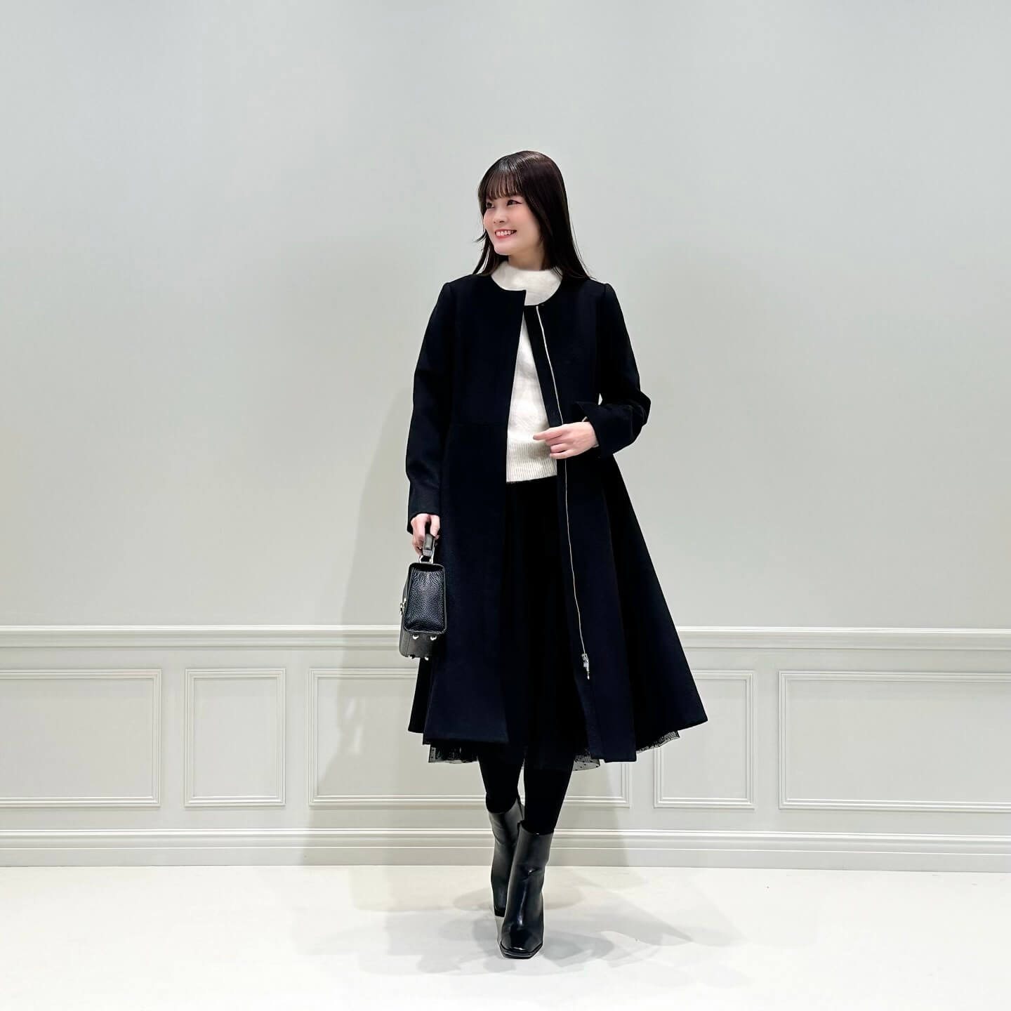 冬を楽しむ♡一枚で特別感のあるカシミヤロングフレアコートで