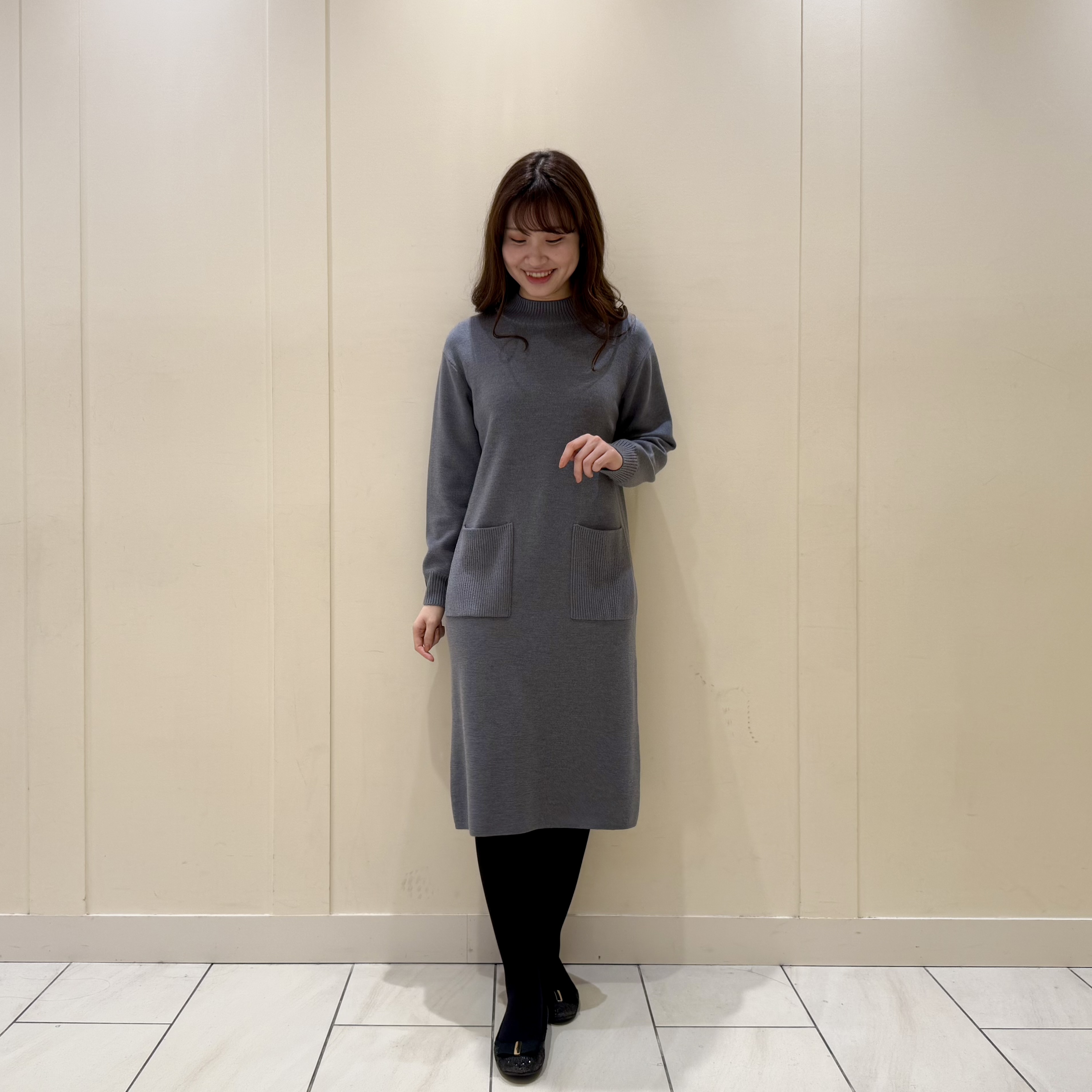 新品タグ付き　Heve ペタルニット　チャコールグレー Heve ペタルニット チャコールグレー 美品