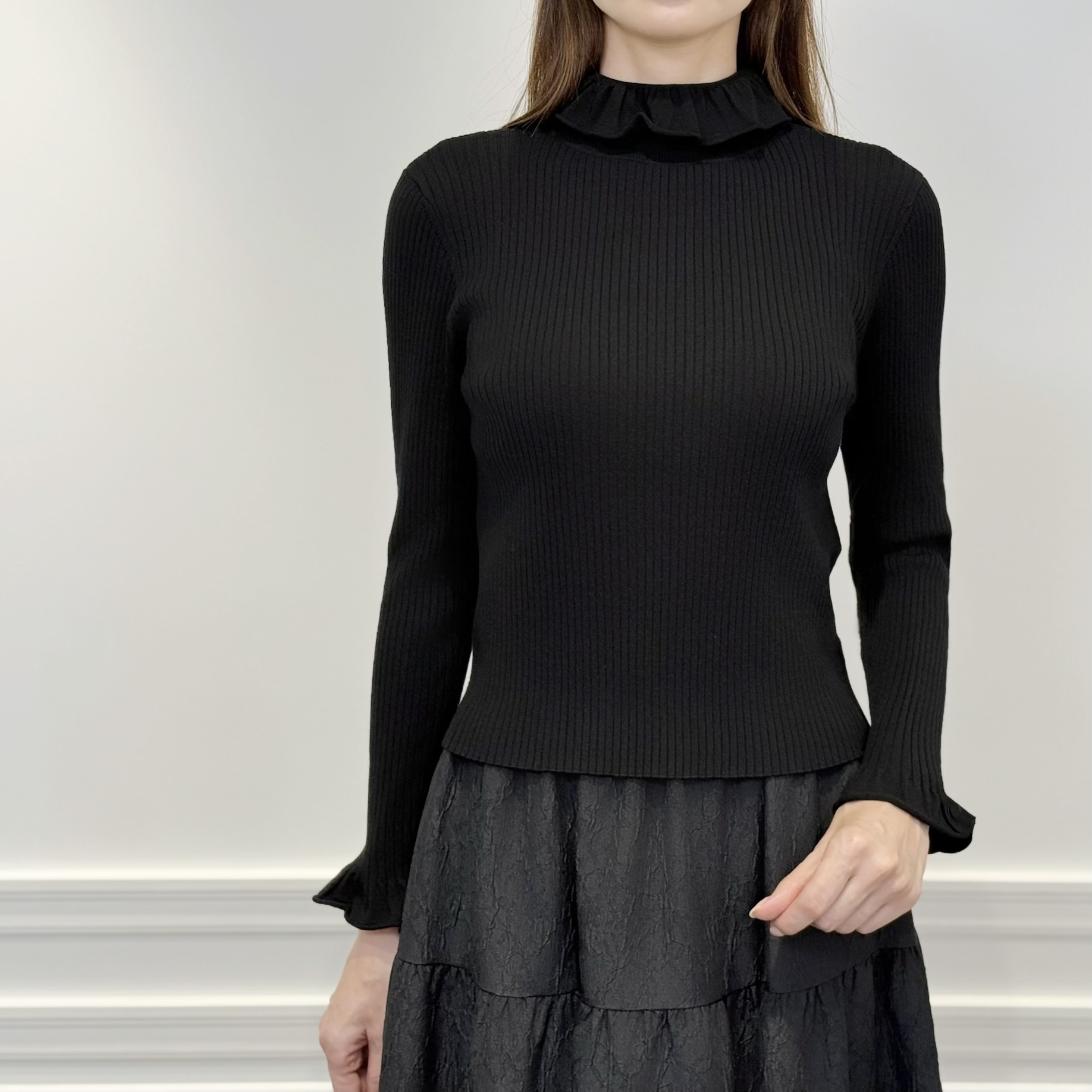 【新品】Aveniretoile ラウンドネックリブニットプルオーバー 新作入荷情報〈ラウンドネックリブニットプルオーバー〉 | m-i-d