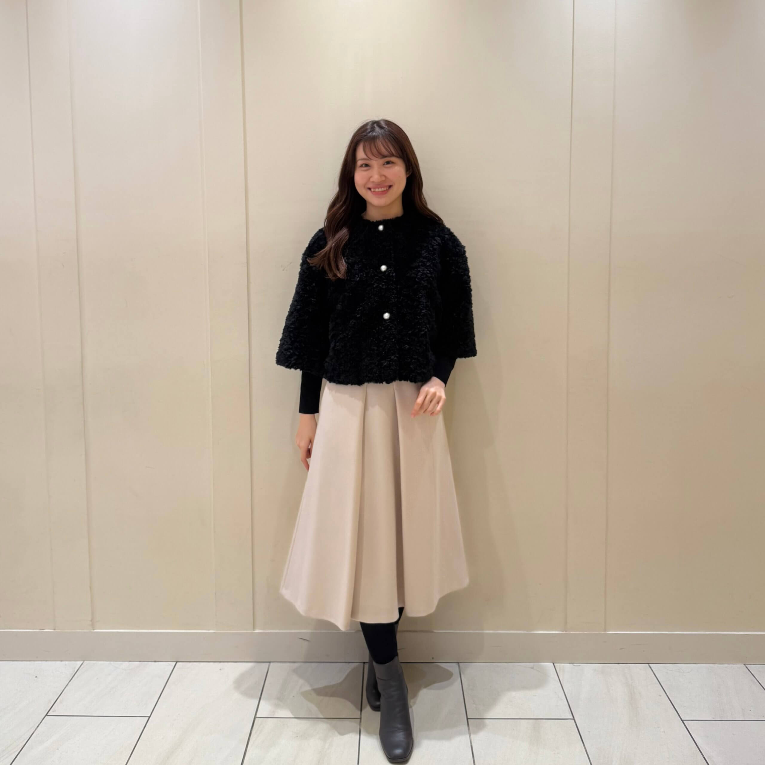 ふんわり優雅に♡ウールタックフレアスカートで叶える、冬の柔らか