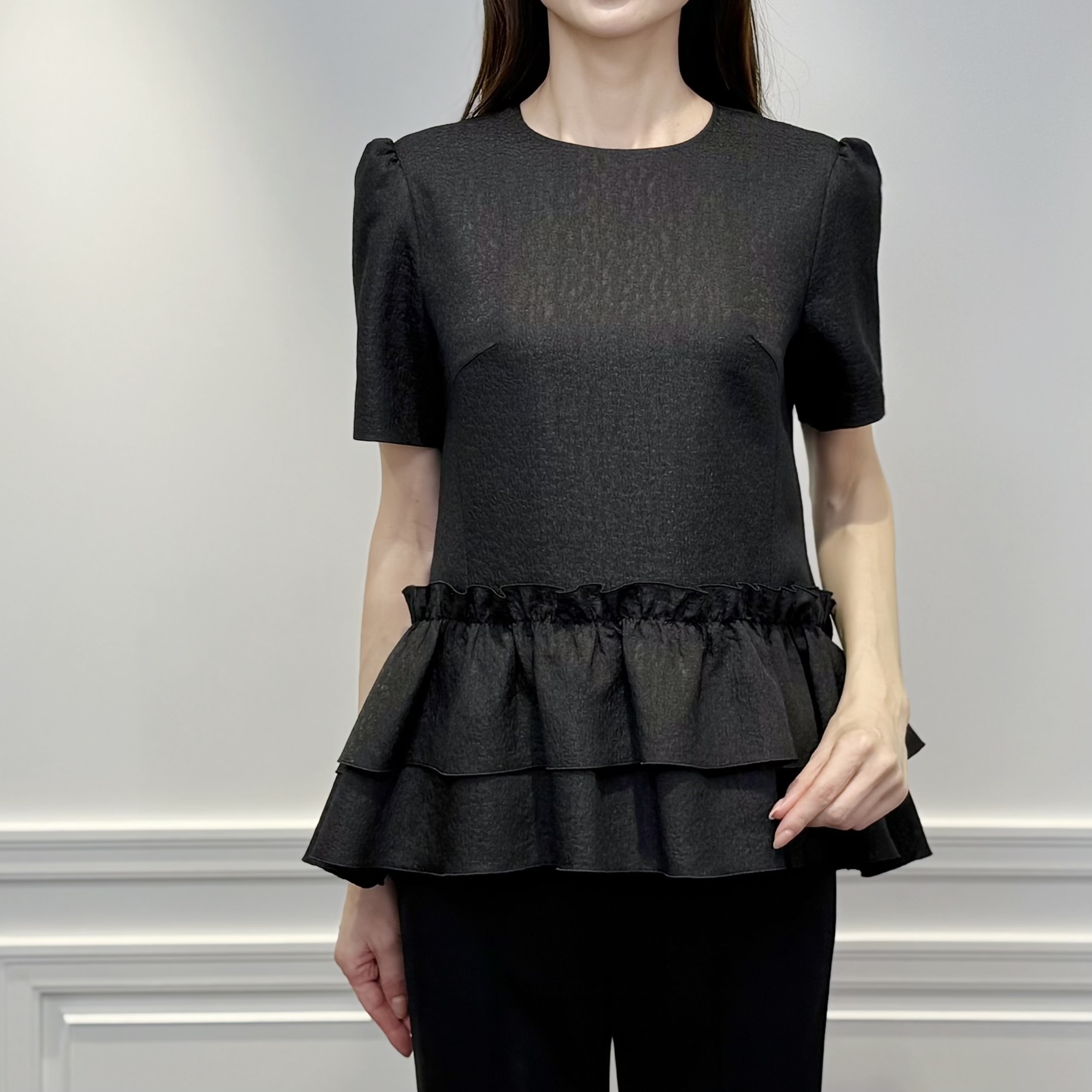 新作入荷情報〈ジャガードティアードペプラムブラウス〉 | m-i-d