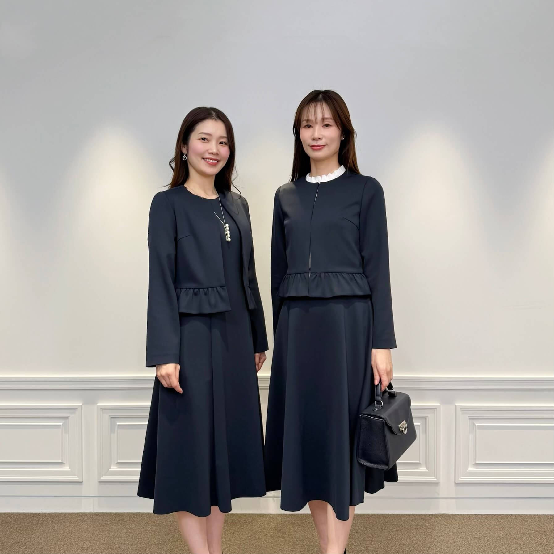 もみじ様 大人ブラックコーデ L’Appartement ×ebure IG LIVE vol.206 / ハレの日に選びたい♡華やぎネイビーフォーマル