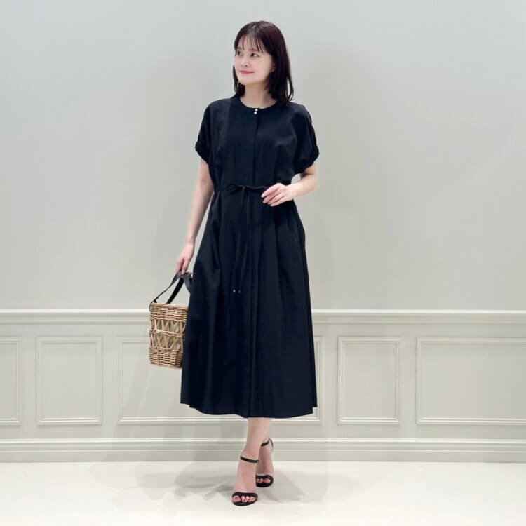 ゆりこ　アベニールエトワール　リネンライクギャザー切替ワンピース　38 新作入荷情報〈リネンライクギャザー切替ワンピース〉 | m-i-d