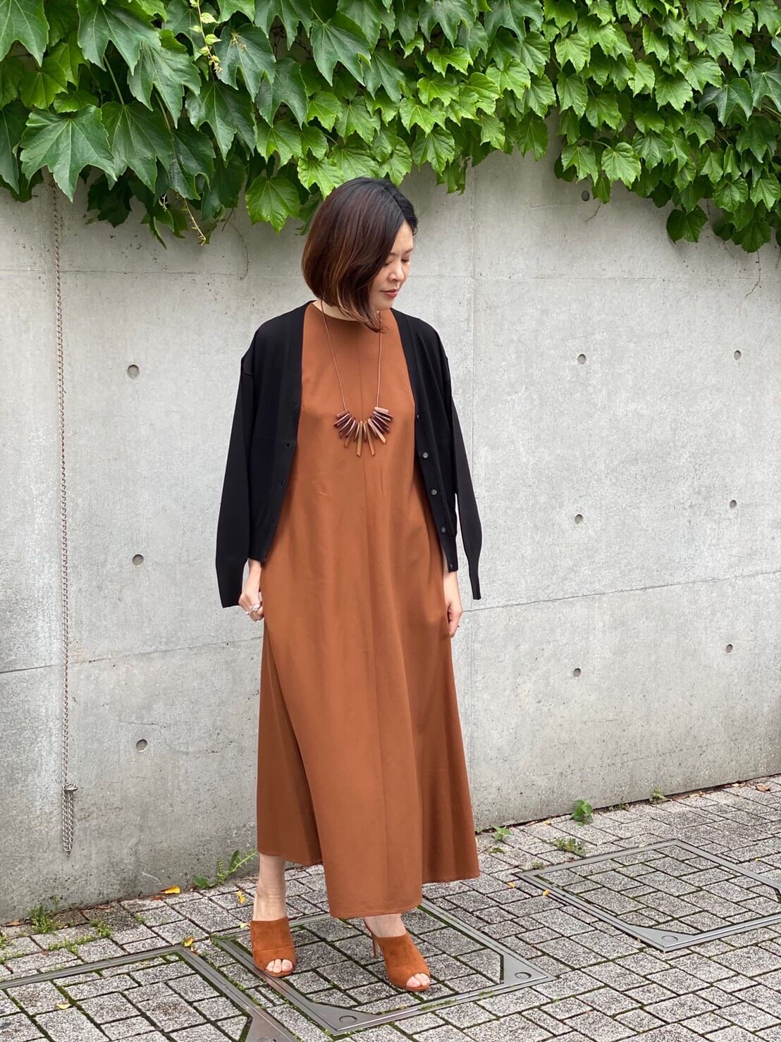 ノースリーブロングワンピース＜DARK ORANGE＞ | m-i-d