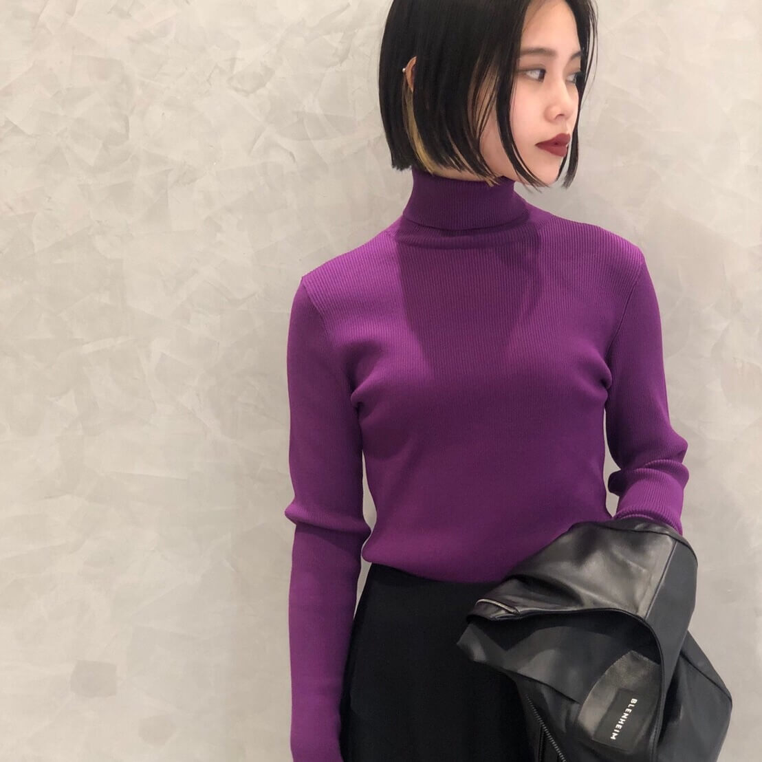 ベーシックタートルネックリブニット | m-i-d | BLENHEIM(ブレンヘイム