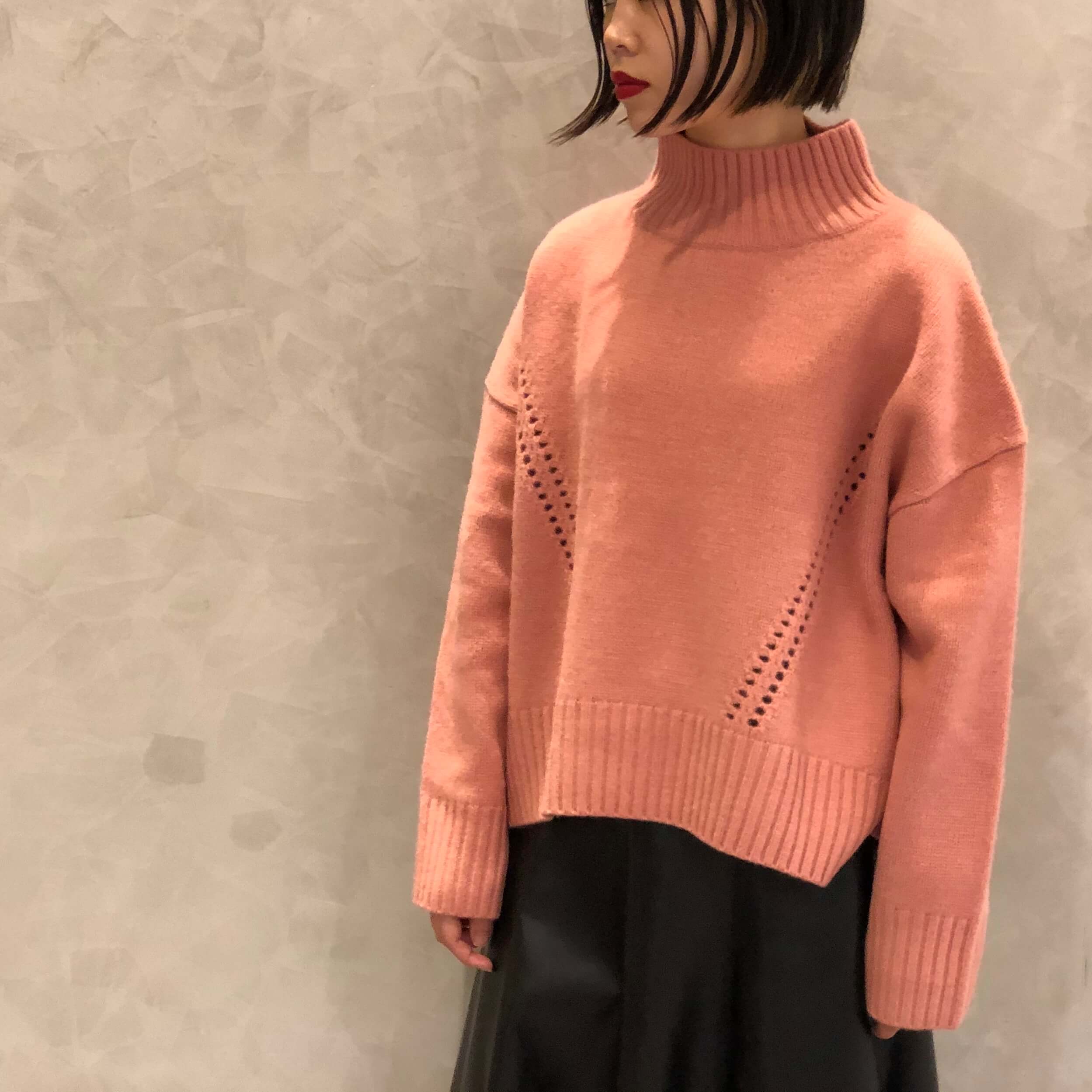ブレンヘイム ハイネック裾スリットオーバーサイズニット （全