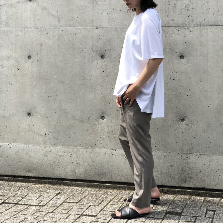 BLUE】STAFF SNAP / バックウエストゴムタックパンツ | BLENHEIM