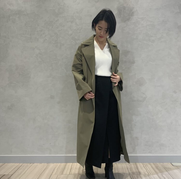 BLENHEIM フード付きコート 365日コーディネート/ 春の定番“トレンチコート”はカーキで気分