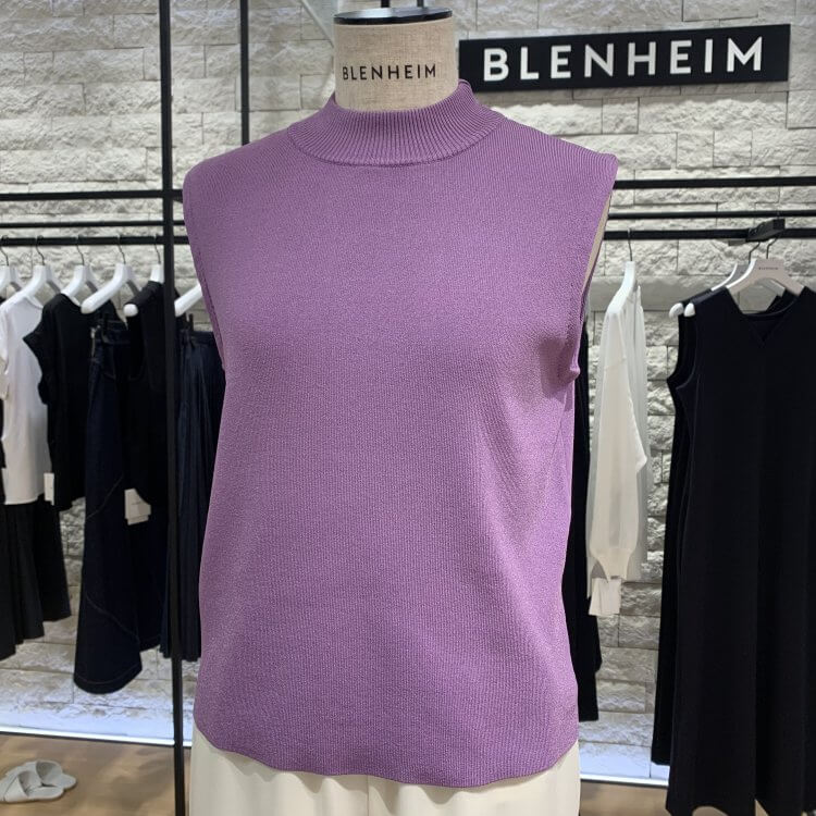 BLENHEIM ブレンヘイム ノースリーブニット ブラック S B9840 BLENHEIM ブレンヘイム ノースリーブニット ブラック S B9840