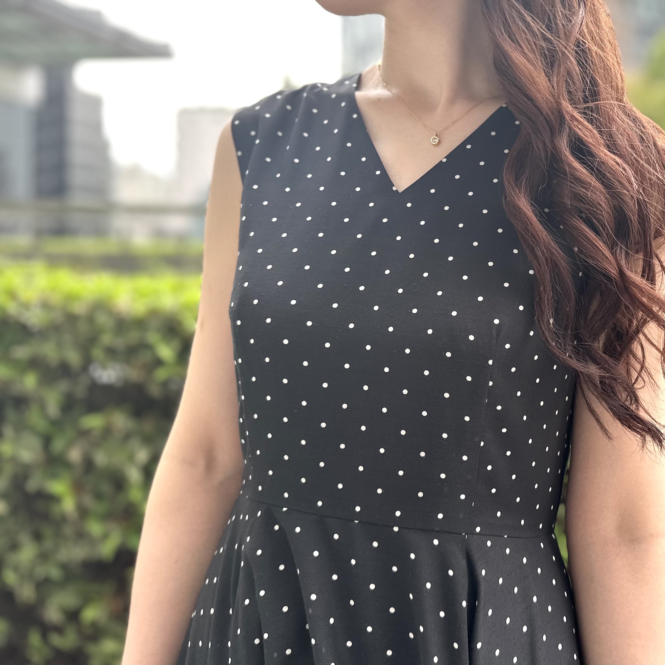 BLENHEIM ドット柄 ブラック ワンピース BHスタッフコーデ / 今年の夏カジュアルは、大人の着こなしを