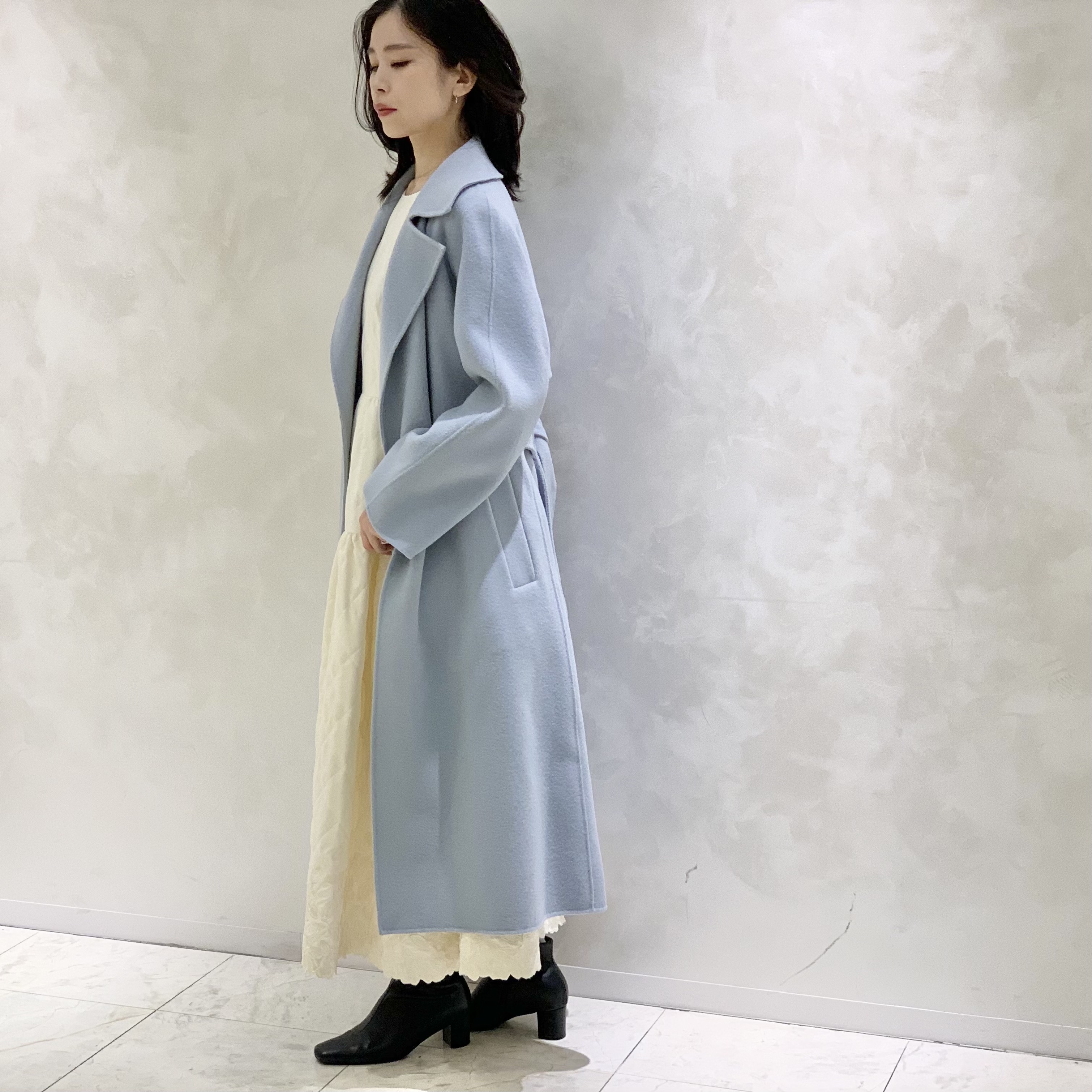 【美品✨】ブレンヘイム ラムダブルクロストレンチ風リバーコート 38 BLENHEIM ブレンヘイム ラムダブルクロストレンチ風リバーコート 美品