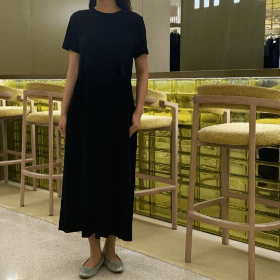 NAVY（ネイビー）入荷】スパンボイルワッシャーロングワンピース