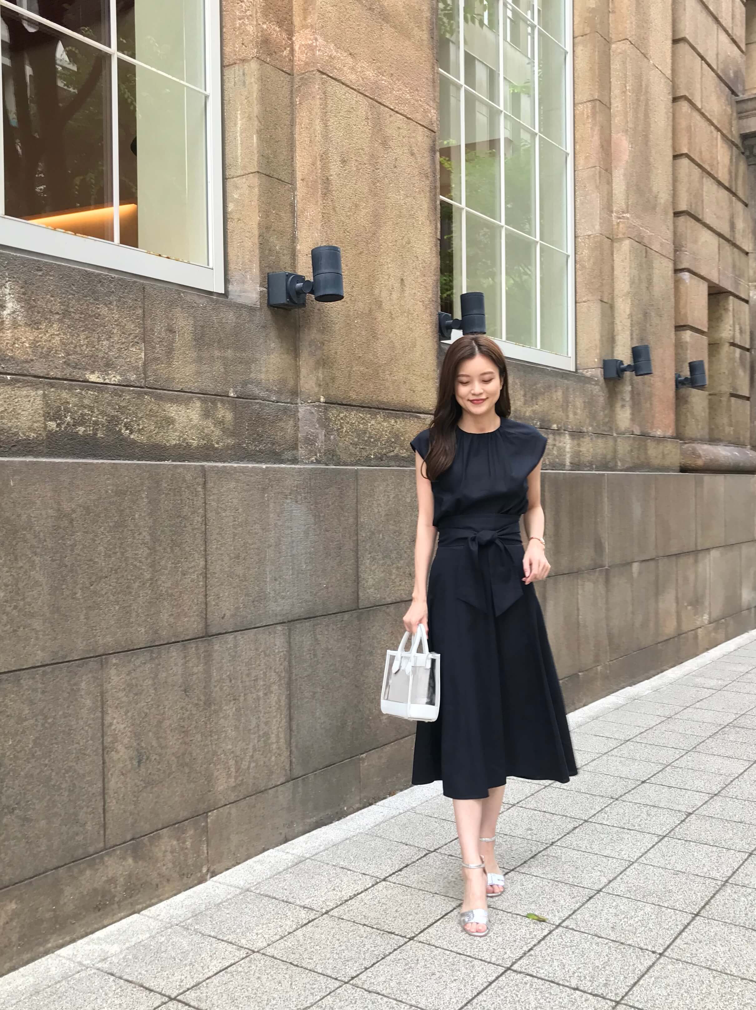 品格カジュアルを叶えてくれるウエストリボンセットアップ | m-i-d | M