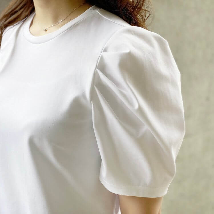 SALE】大好評！”タックパフスリーブカットソー”コーディネート