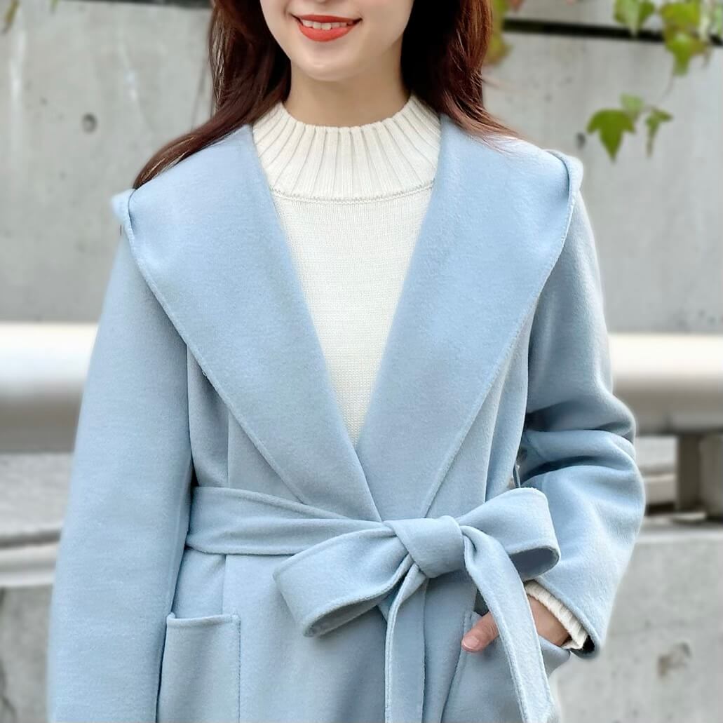 Super170'sフーディロングコート＞はe-shoppingに明日入荷予定