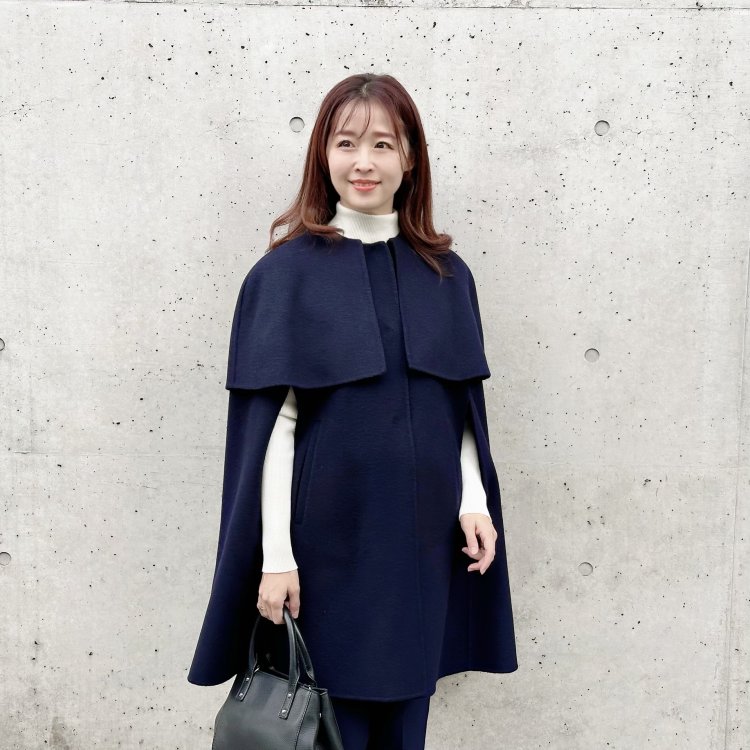 m-premier ジーロンラムダブルクロスケープコート キャメル エムプルミエ 優美なシルエットが魅力！エレガントなケープコートで華やいで