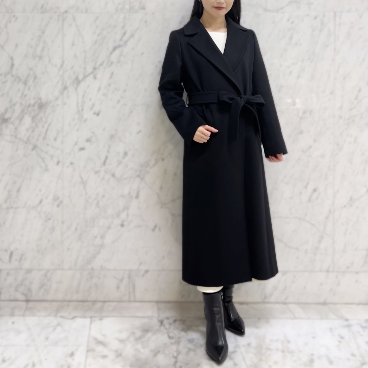 エムプルミエブラック　M-premier ロングコート　ウール　カシミヤ 私の一押しコート@日本橋三越本店 | m-i-d | M-PREMIER(エム