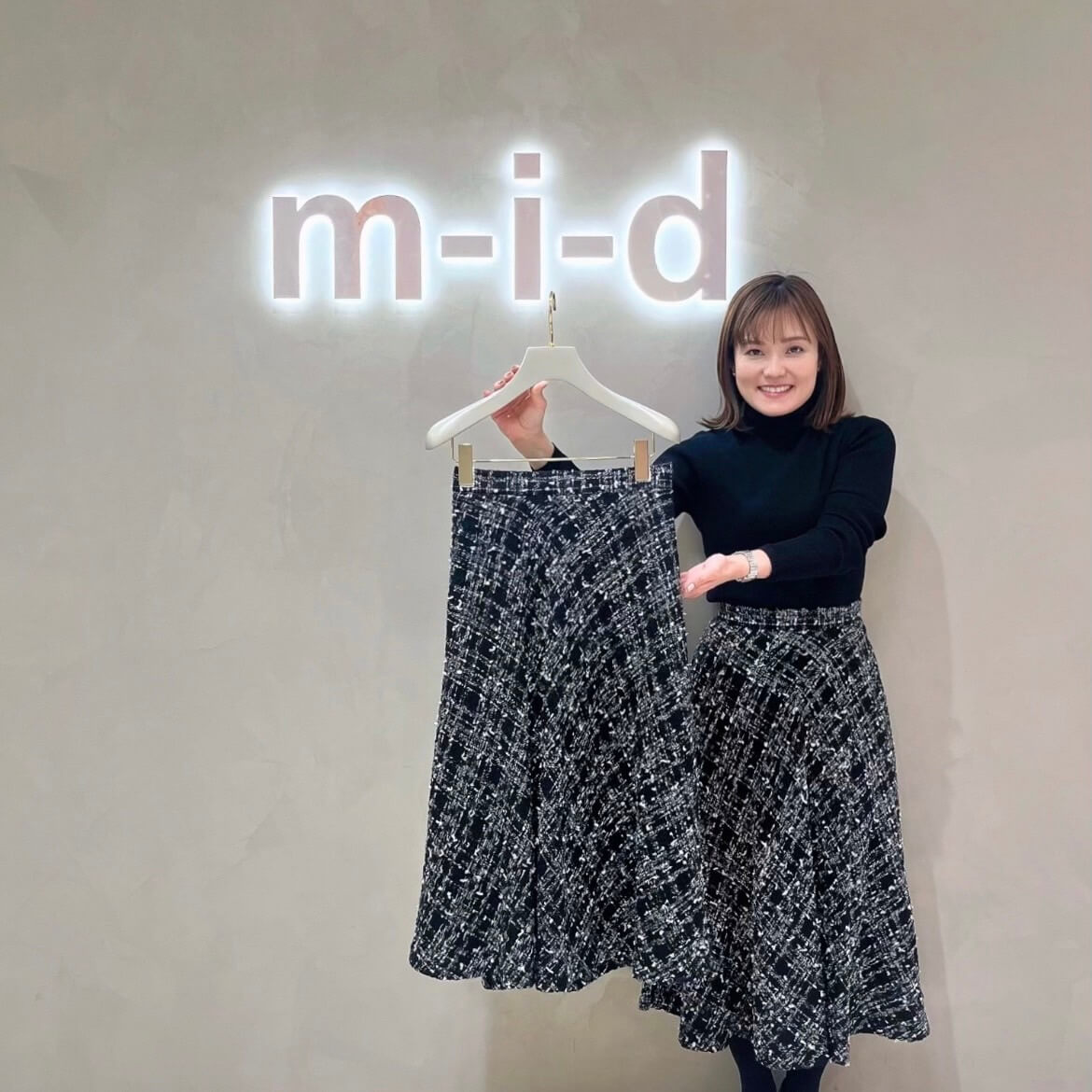 MIUMIU ツイードチェックフレアスカート 今週のおすすめアイテム / 心が躍る上品ツイードスカート！＠そごう