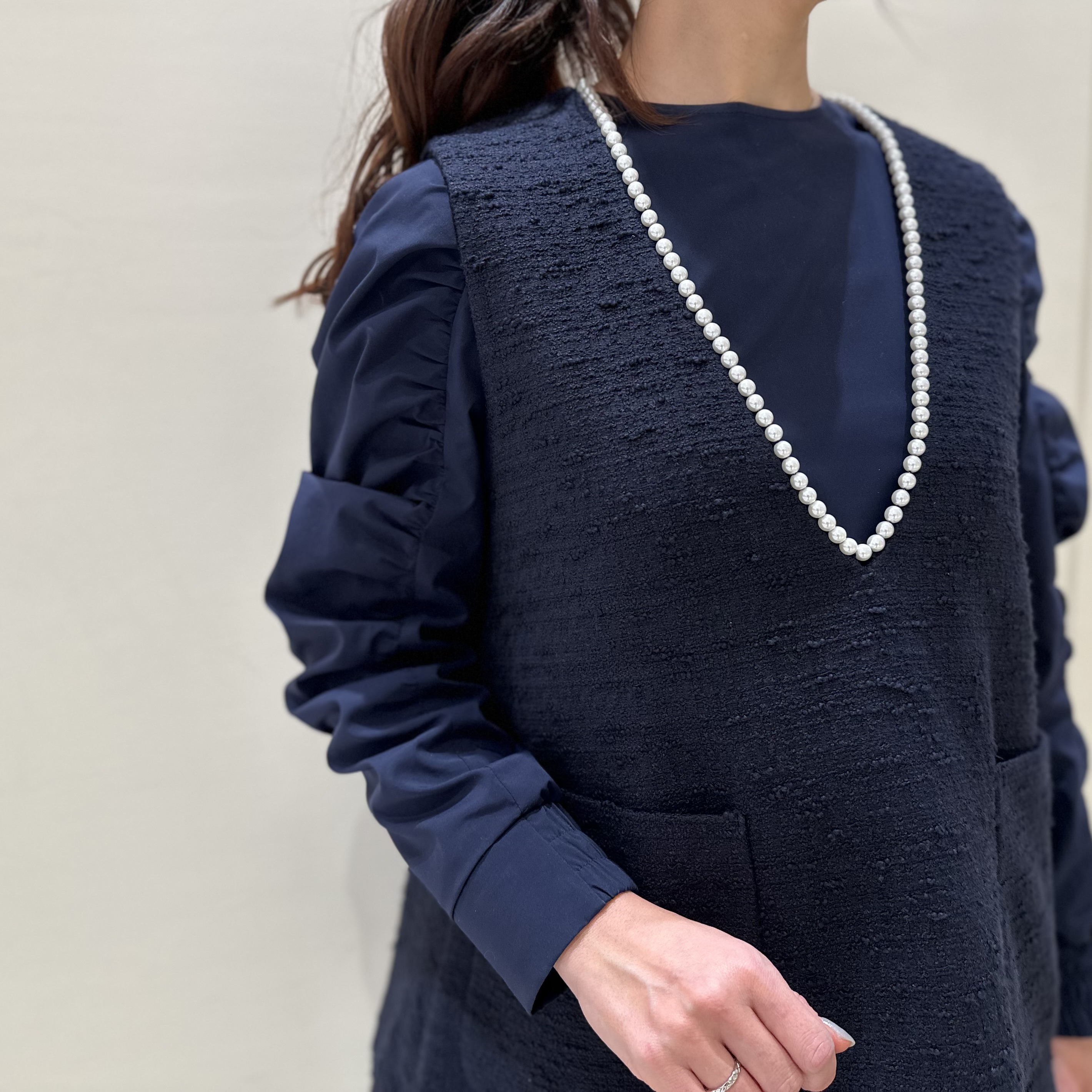 m,i,d, navy” coordinate / 可愛げネイビーの真骨頂、ツイード