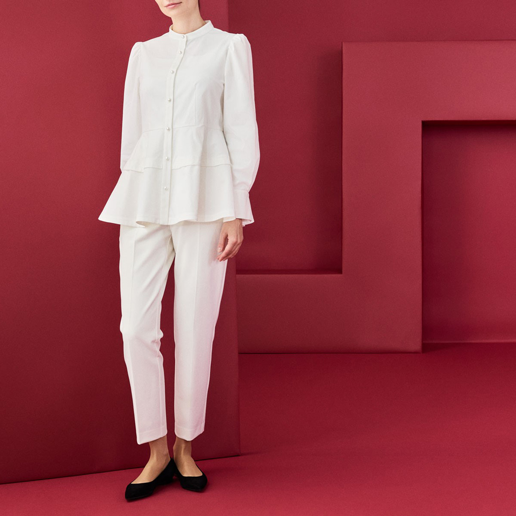 m-premier ウールロングジレ　34 Super180'sロングジレ（FGUVD16150）women（ウィメンズ）