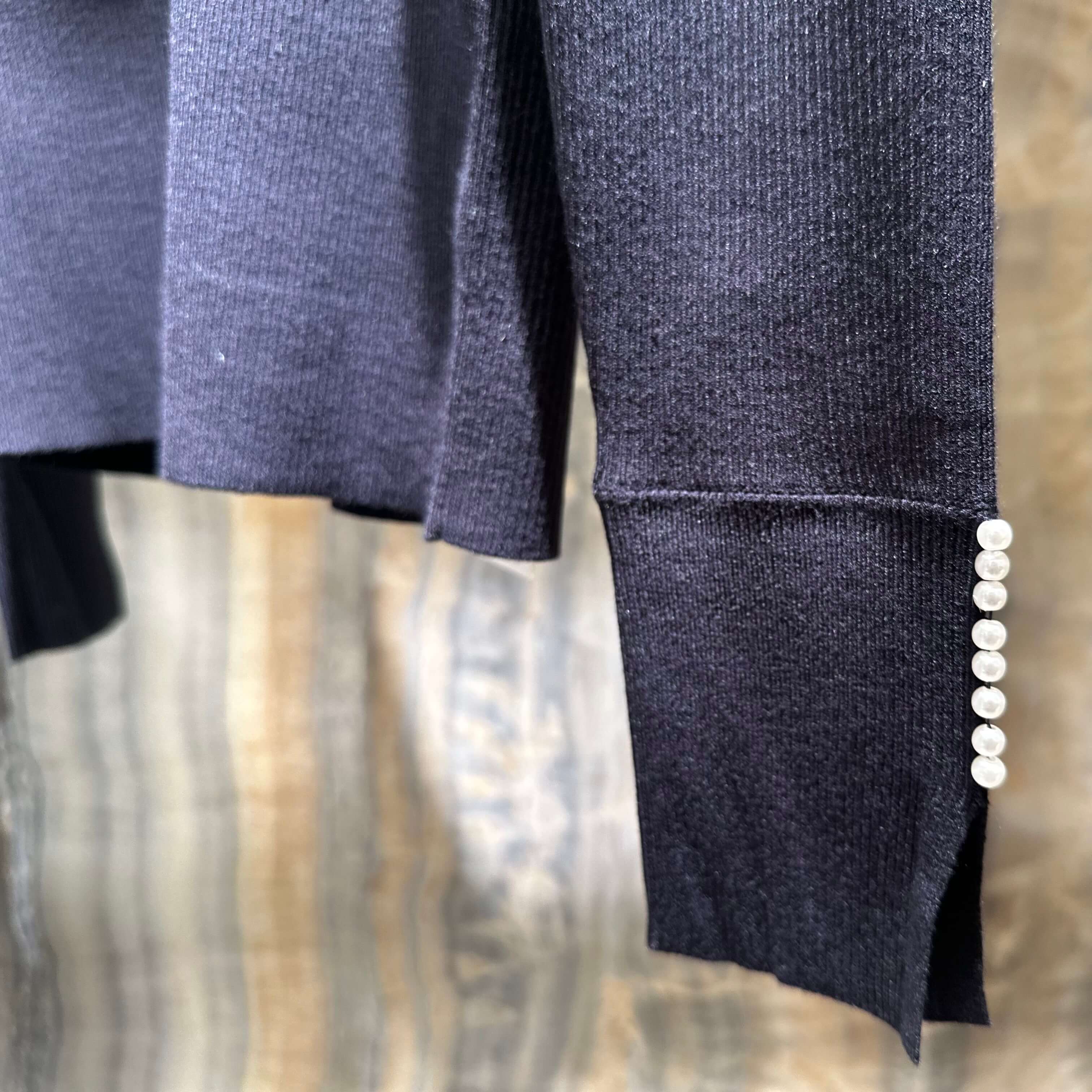 m,i,d, navy / 新作袖パールニットの限定カラーが入荷しました