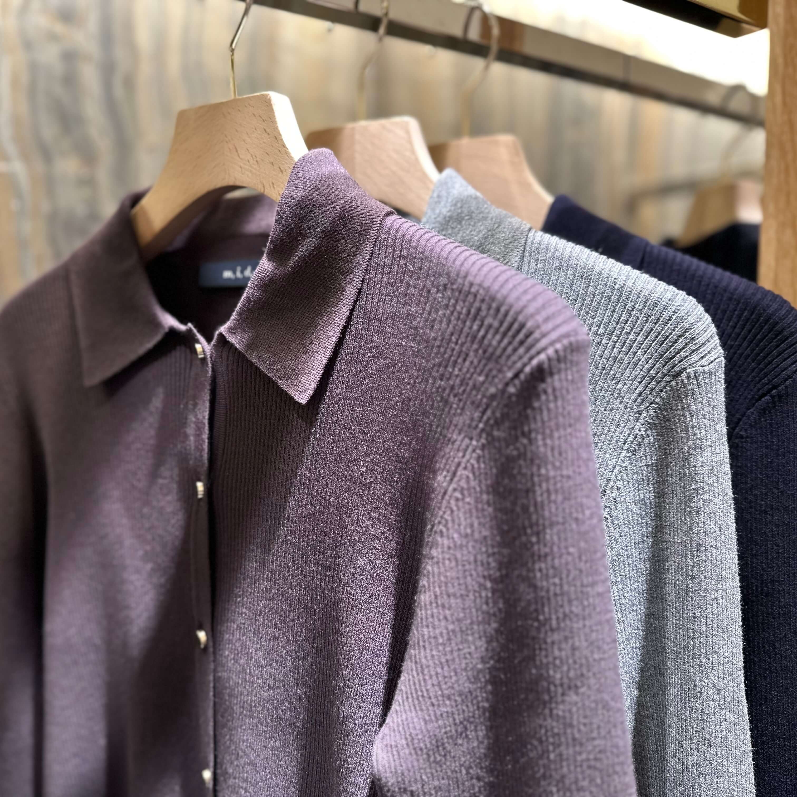 【再値下げしました❣️】エムプルミエ　カーディガン　ネイビー m,i,d, navy / 今季イチオシ！ポロニットカーディガンの限定カラーが