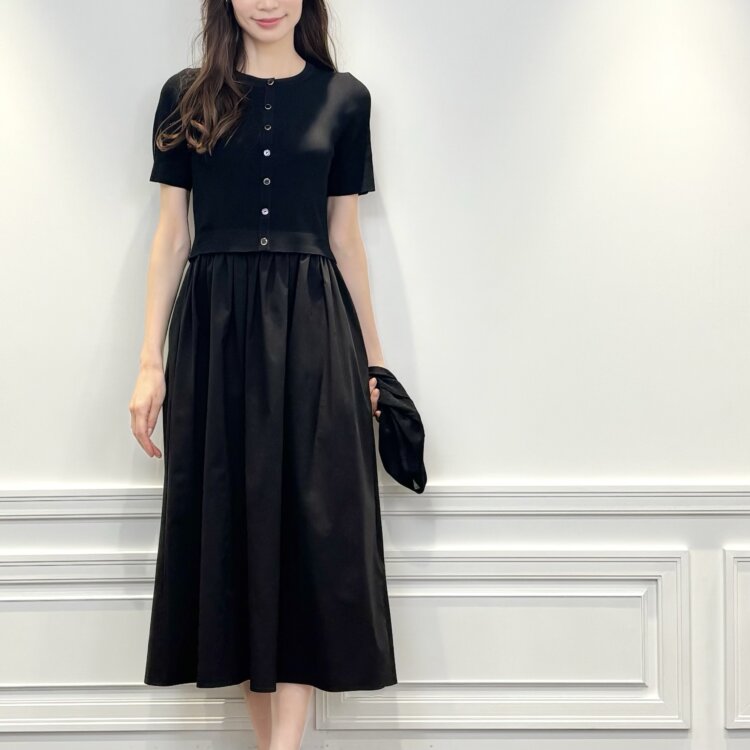 ふんわりシルエットが大人可愛い！ギャザー切替フレアスカート | m-i-d