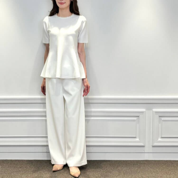 FINAL SALE 】50%OFF＜ ダイヤジャガードペプラムダウンベスト