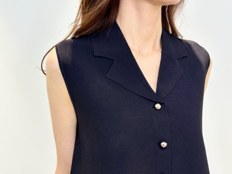 m-i-d M-PREMIER COUTURE ベスト34 エムプルミエ SALE】UVカット機能付き。夏に頼れる上品ニットジレ | m-i-d | M