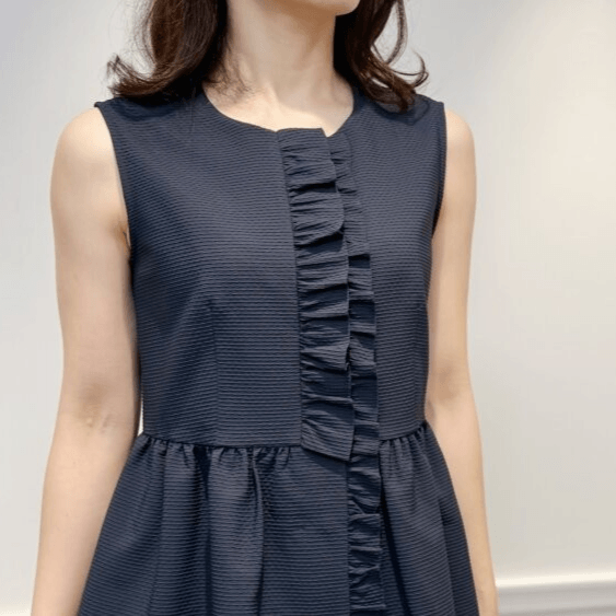 【未使用級】フリルスリーブカットソー（紺）　ブレンヘイム　エムプルミエ　mid ポンチフリルスリーブカットソー＞はe-shoppingに6/29(水)に入荷予定