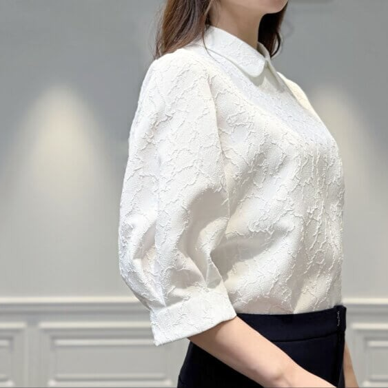 FEW ITEMS / ＜ストレッチブロード切替ペプラムシャツ＞が残りわずか