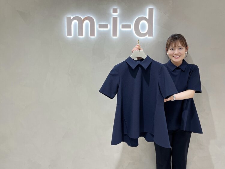 m,i,d エムプルミエ　ストレッチサッカー襟付きブラウス　34 SALEおすすめアイテムをご紹介！@そごう横浜店 | m-i-d | M-PREMIER