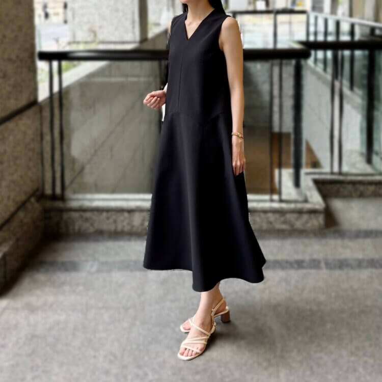 天竺ギャザー切替ワンピース＞はe-shoppingに、6/18(土)入荷予定